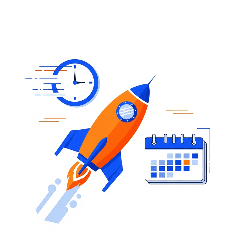 スピードと効率性を表すイラスト